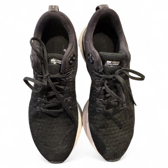 Nike React Infinity Run Flyknit 2 Black/Iron Grey/White CT2423-002 Womens Sz 9.5 - Picture 1 of 12